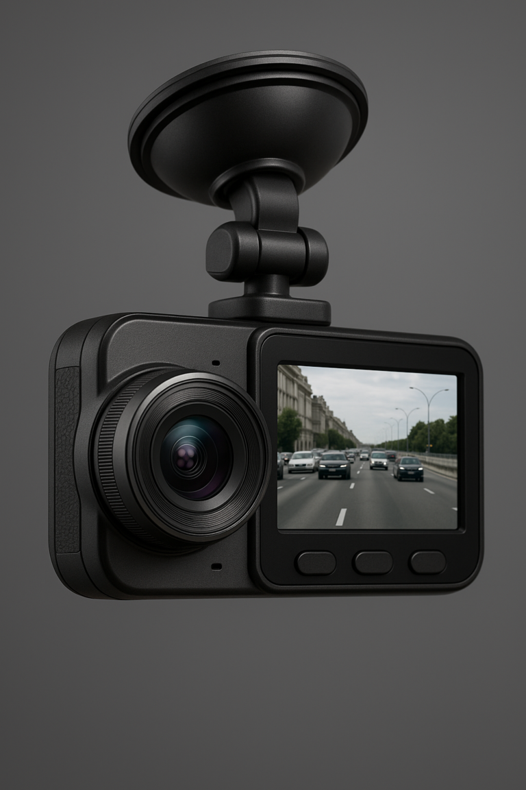 Dashcam moderna para taxi con grabación frontal HD y visión nocturna
